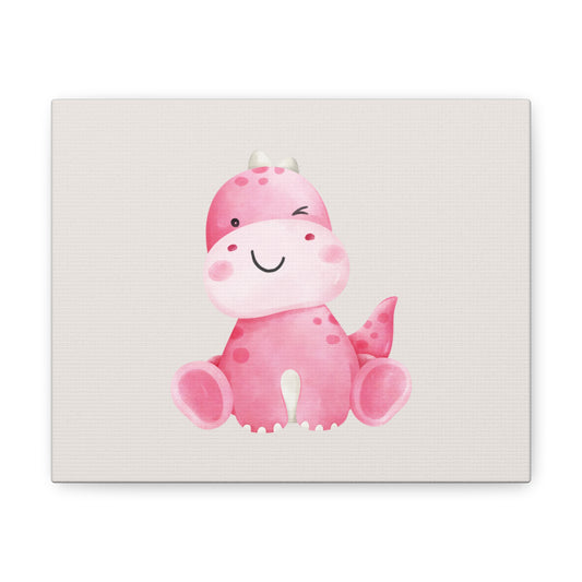 Baby Dino Pink Canvas Gallery Wraps
