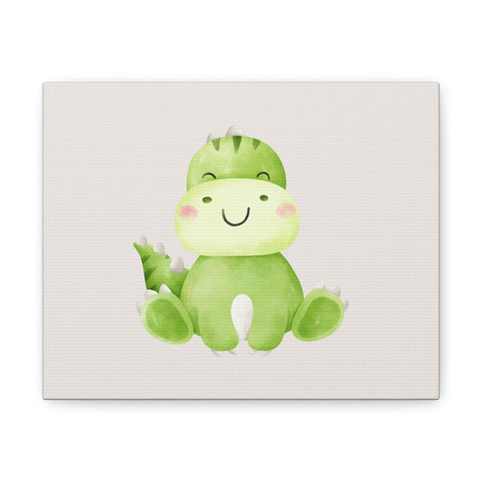 Baby Dino Green Canvas Gallery Wraps
